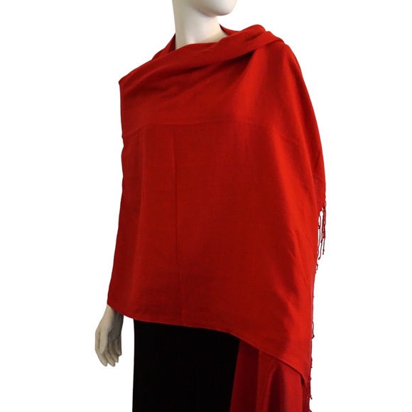 Silk Cashmere India Pashmina Shawl Scarf Stole Wrap - Picture 8 of 8